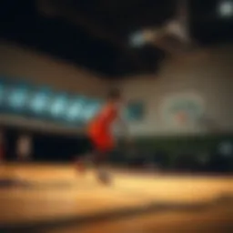 A strategic basketball play on the court