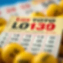Lotto ticket with jackpot numbers