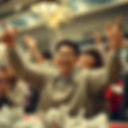 A joyful celebration of lottery success