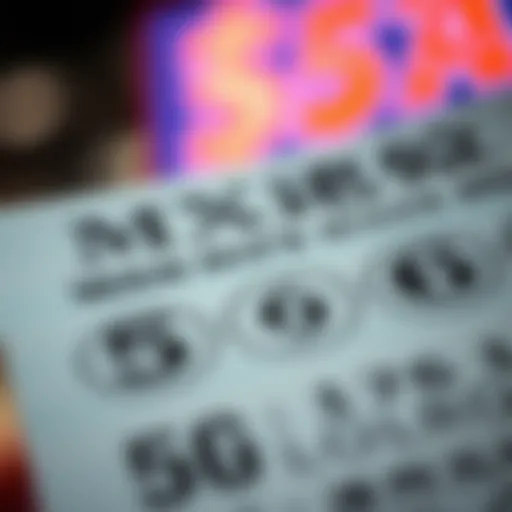 A close-up view of a lottery ticket showcasing winning numbers