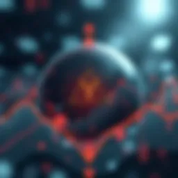An illustration depicting the fusion of mystical symbols and statistical graphs