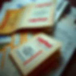 Intriguing visual of lottery tickets and betting slips