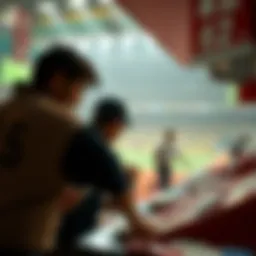 Illustration depicting the integration of lottery and sports betting