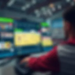 Dynamic online betting interface showcasing sports events